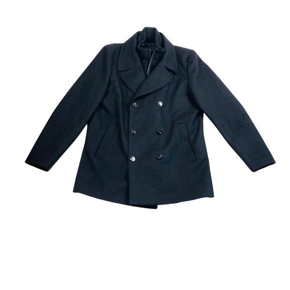Vince Camuto Black Double Breasted Peacoat - Size M - Picture 1 of 6